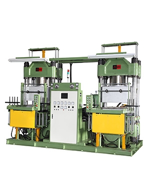 Rubber Vulcanizing Machine /Rubber Compression Molding Machine Series (Column Type for Two Stations - with Vacuum Enclosure)